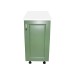 Corp inferior cu 1 Usa Zebra, Alb/MDF Verde, si blat Alb 40 x 85 x 60